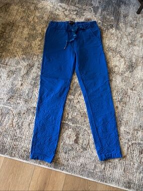 Flora Ashley Drawstring Casual Pants in Royal Blue